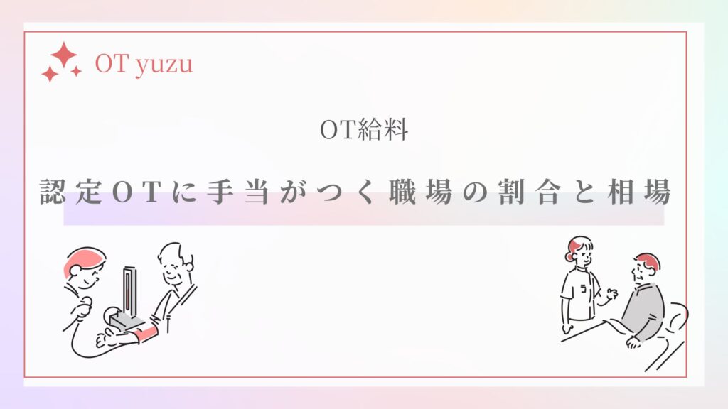 認定作業療法士　手当　職場の割合